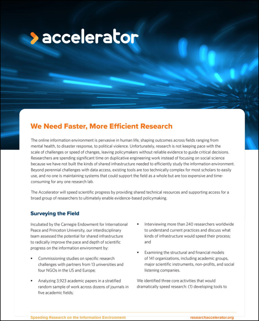 Cover image of the Accelerator information sheet